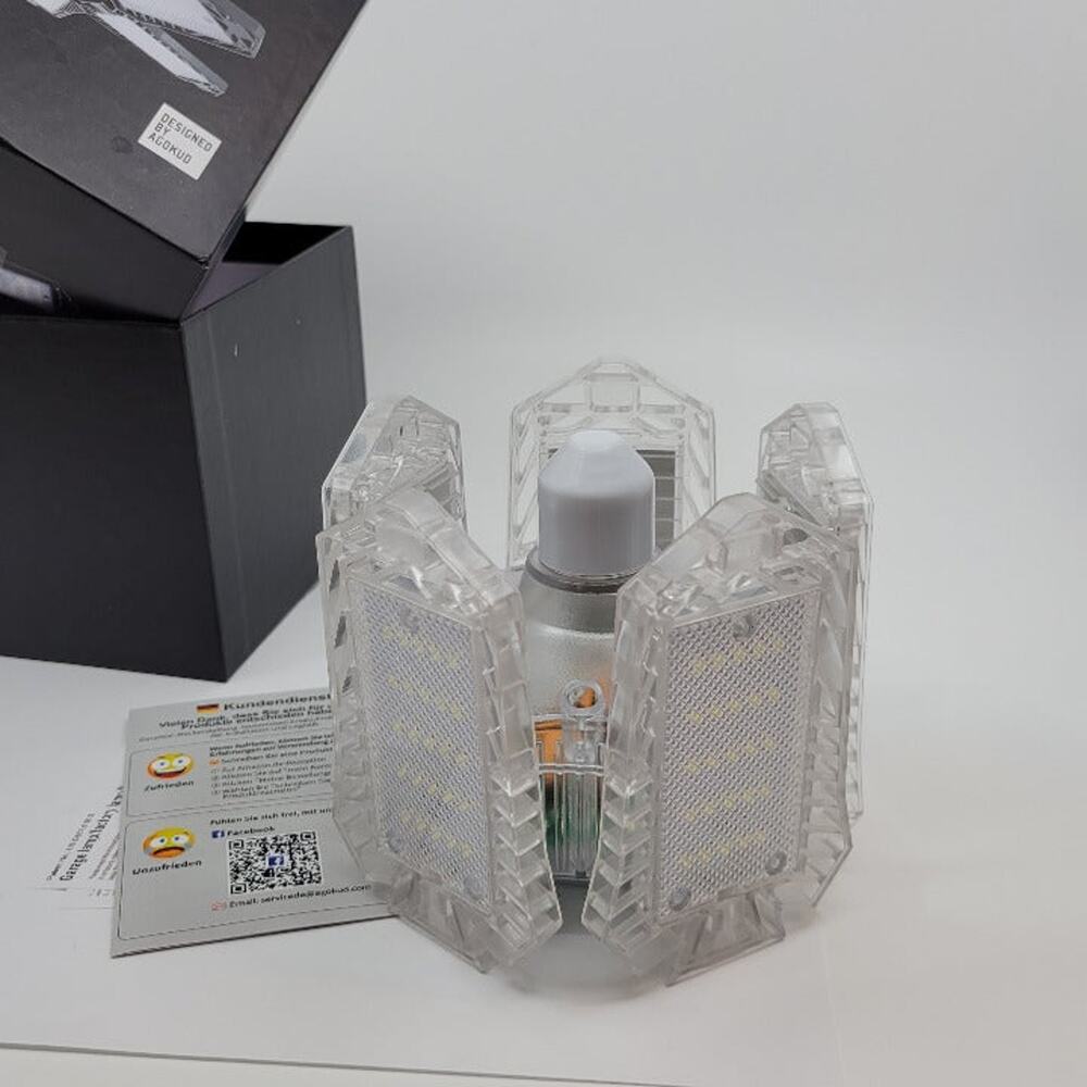 Agokud 100 Transparent Led Garage Lights. 5 adjustable panels. New, open box. - Picture 4 of 10